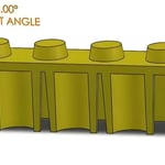 3D geometric mold design with a 3 degree draft angle
