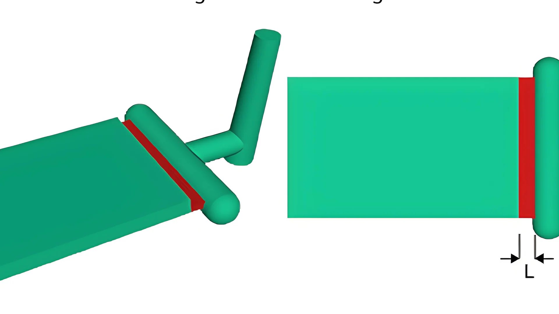 Technical illustration of a manufacturing gate design with labeled wall thickness levels.