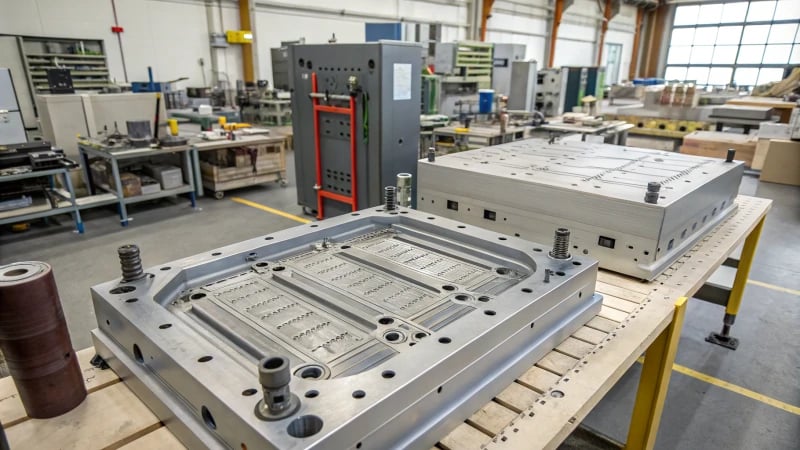 Photorealistic advanced mold design in a workshop