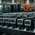 A variety of hot runner systems displayed in a manufacturing setting