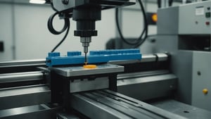 Injection molding machine with clamping force mechanism in operation