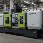 Injection molding machine producing EVA products