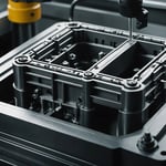 Gas assist injection molding process illustration