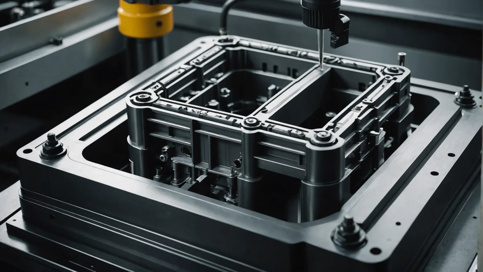 Gas assist injection molding process illustration