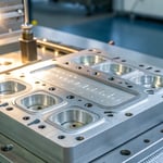 Close-up of a high-precision manufacturing mold