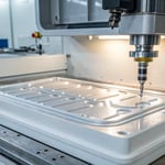 Close-up of a high-precision manufacturing mold