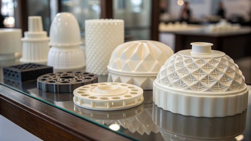 Injection Molded Plastic Part Close-up of an injection molded plastic part