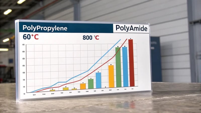 Graph showing ideal mold temperatures for thermoplastics