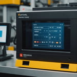 Plastic molding machine with digital temperature display