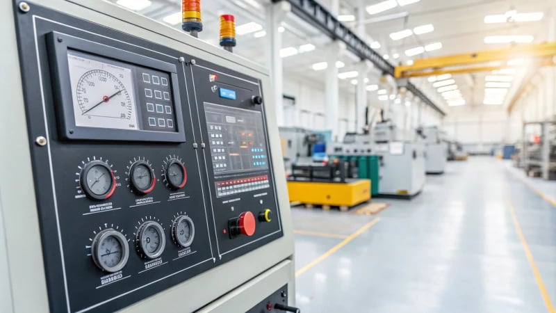 Control panel of an industrial injection molding machine