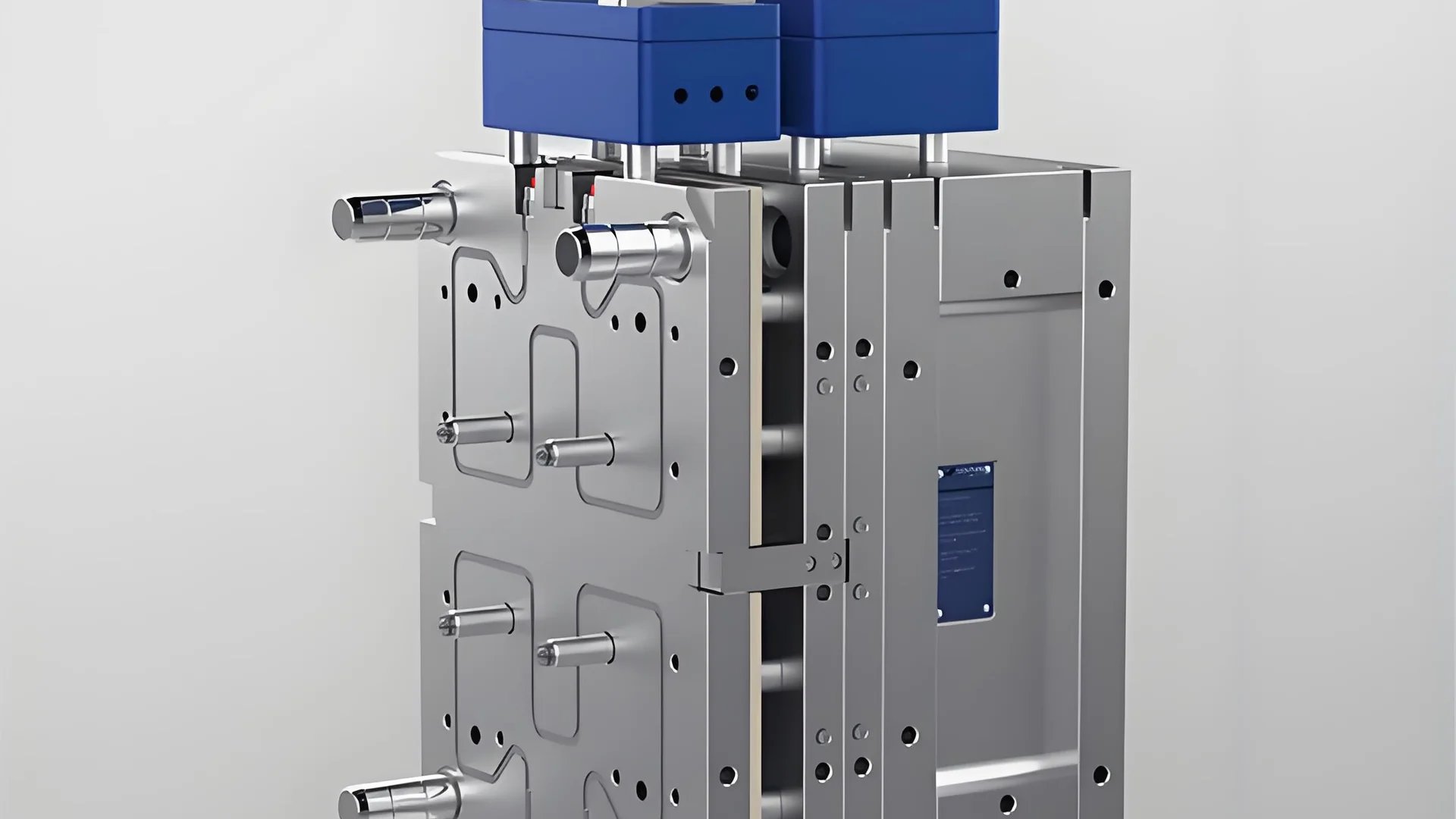 Close-up of shiny nitrided molds