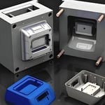 Set of industrial molds for plastic injection molding