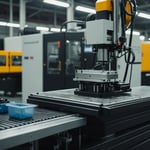 Injection mold machine with tools and materials for cost optimization