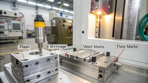 Illustration of common injection molded product defects
