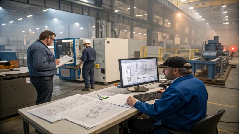 Injection Mold Development Process Injection mold development process in a factory setting