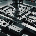 Diagram of an injection mold showcasing various components.