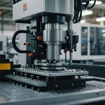 Injection mold machine creating automotive part