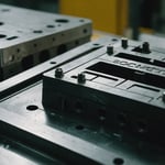 Close-up of worn injection mold with visible surface imperfections