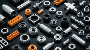 Aerospace injection molded components with high precision and performance