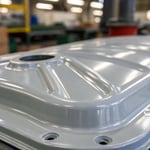 Close-up of an injection molded plastic part