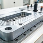 Close-up of an injection molded plastic part