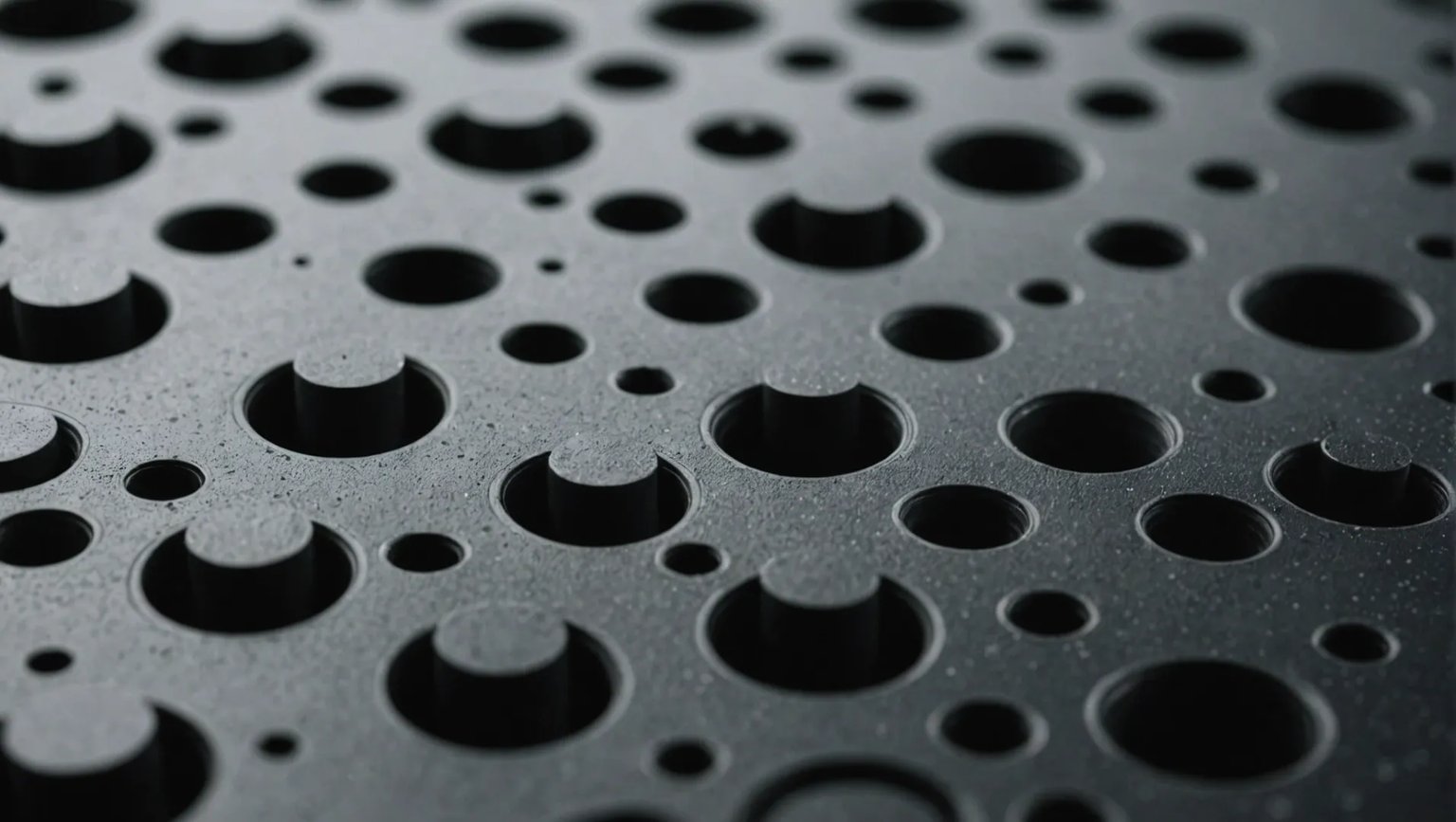 Injection molded product with visible dark spots