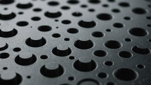 Injection molded product with visible dark spots