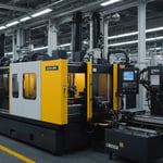 Injection molding machine with cooling system in operation