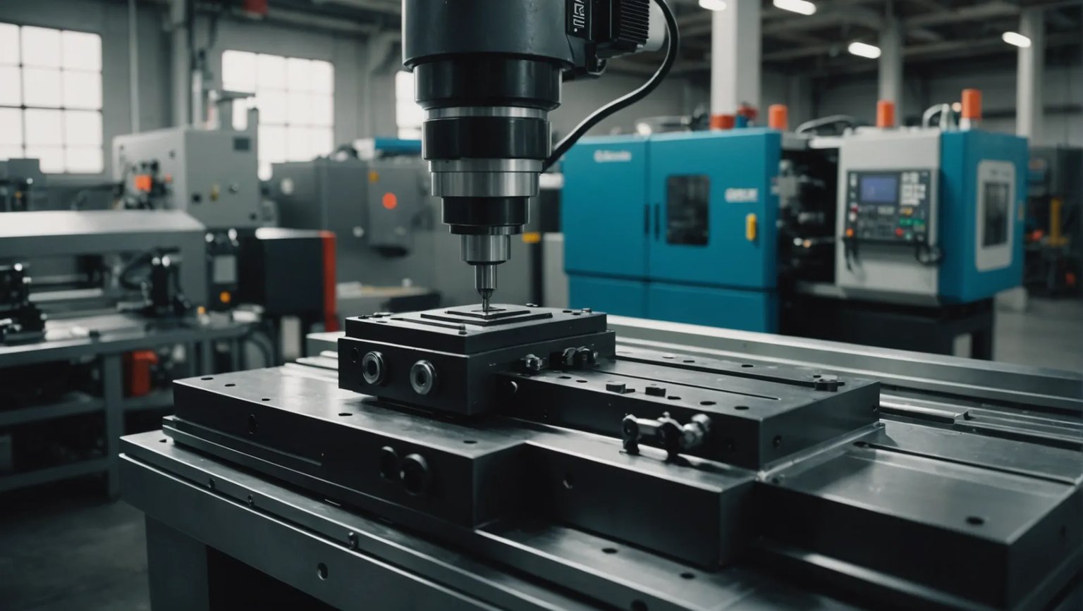 Injection molding machine showing draft angle design