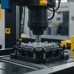 Injection molding machine producing HDPE bottle parts