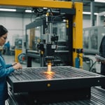 Injection molding machine with a focus on impact-resistant plastic products.