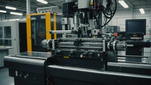 Injection molding machine with various plastic parts