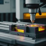 Plastic injection molding machine in operation