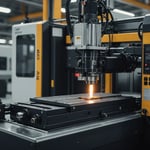 Injection molding machine in action