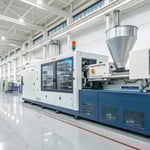 A state-of-the-art injection molding machine in a clean manufacturing environment.