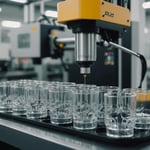 Injection molding machine producing PET and PLA cups