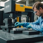 Injection molding machine producing plastic fan components