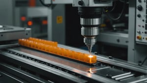 Injection molding machine demonstrating transfer position