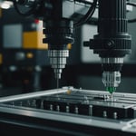 Low-pressure injection molding machine in operation with delicate electronic components