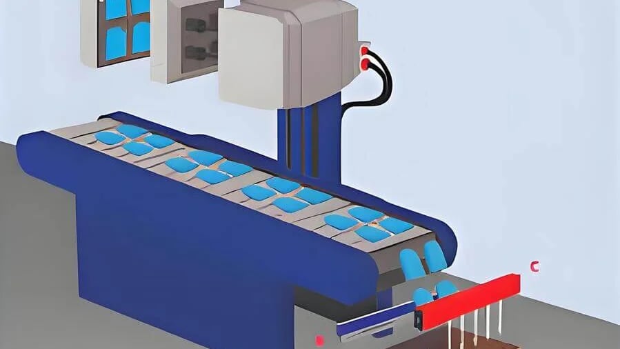 Injection molding machine with visible static electricity effects