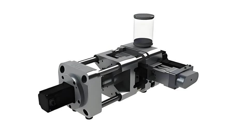 Mechanical actuator with motor and linear guides