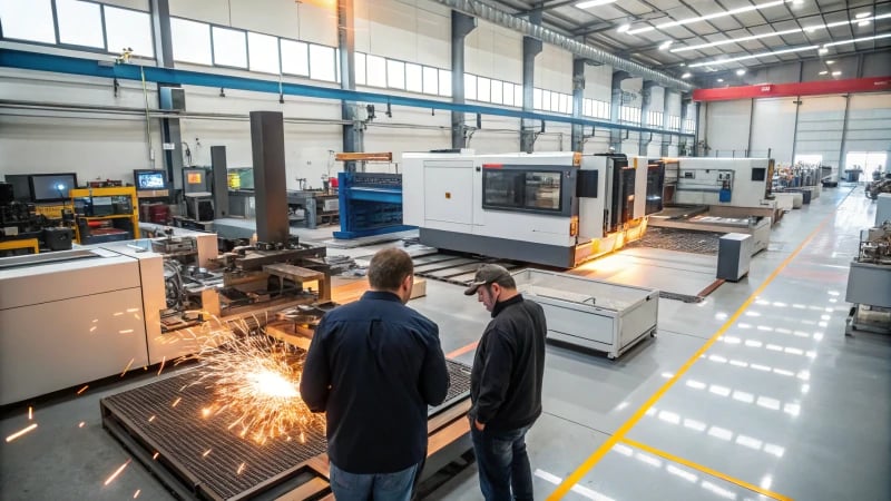 A modern industrial facility with advanced machinery