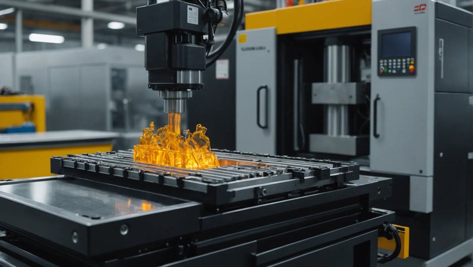 Injection molding machine with optimized mold design