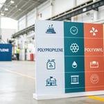 Infographic chart of optimal processing temperatures for various plastics