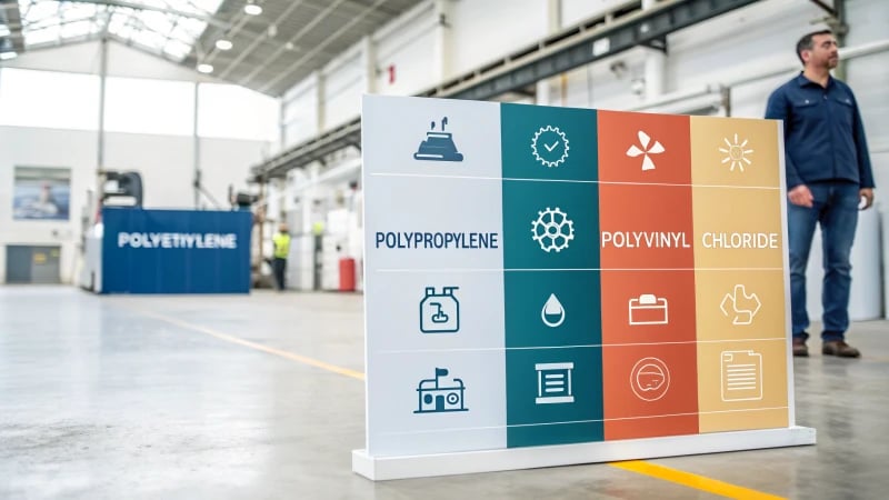 Optimal Processing Temperatures for Plastics Infographic chart of optimal processing temperatures for various plastics