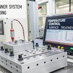 Technical illustration of an optimized runner system for injection molding