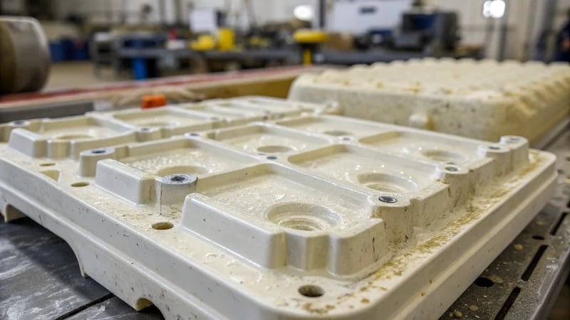 Warped Plastic Components Close-up of warped plastic components with visible defects