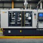 Injection molding machine with PP and ABS resin