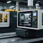 PPO injection molding machine in operation