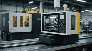 PPO injection molding machine in operation